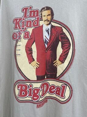 American Classic I'm Kind of a Big Deal Shirt Tshirt Beige Short Sleeve Top NEW